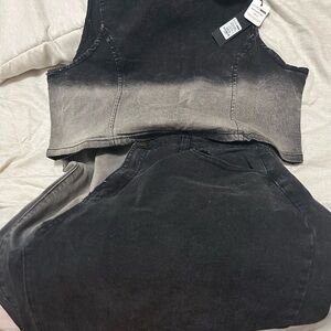 FN Black Ombre Jeans Set